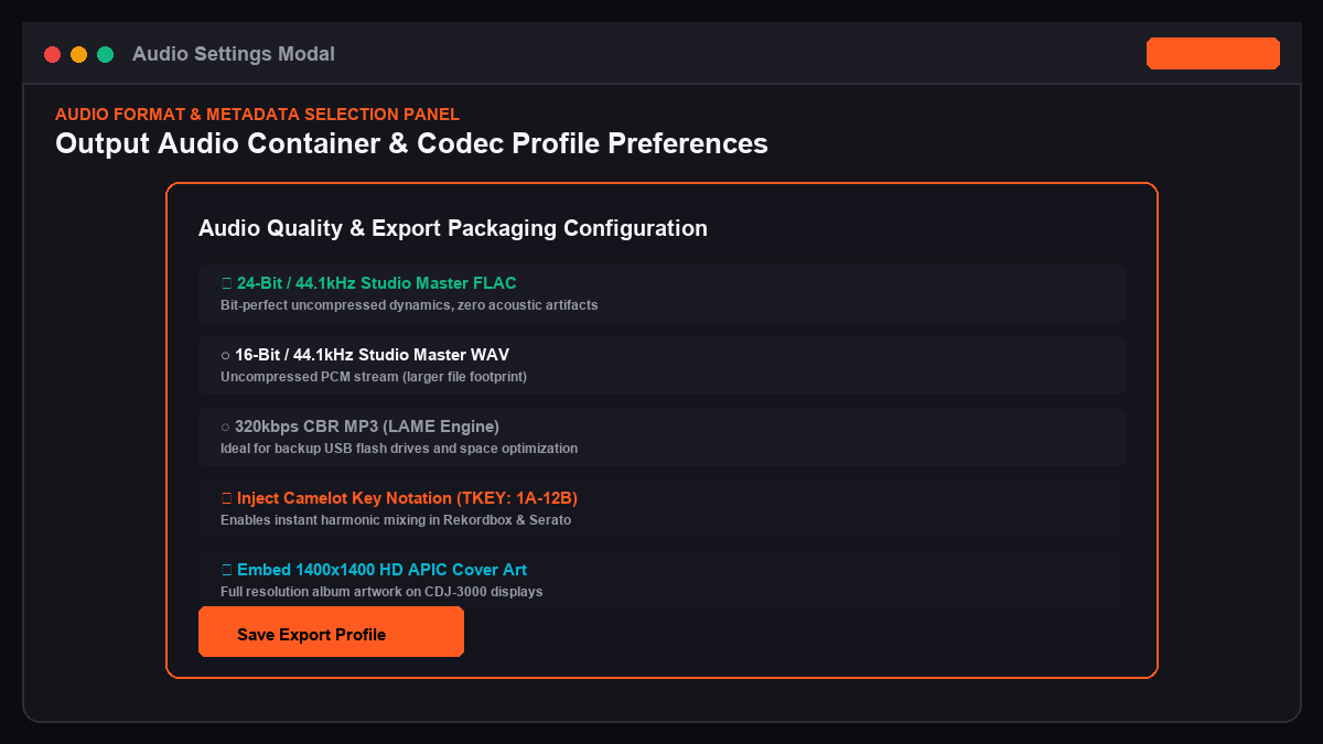 Lossless Audio Container and ID3 Tag Setup
