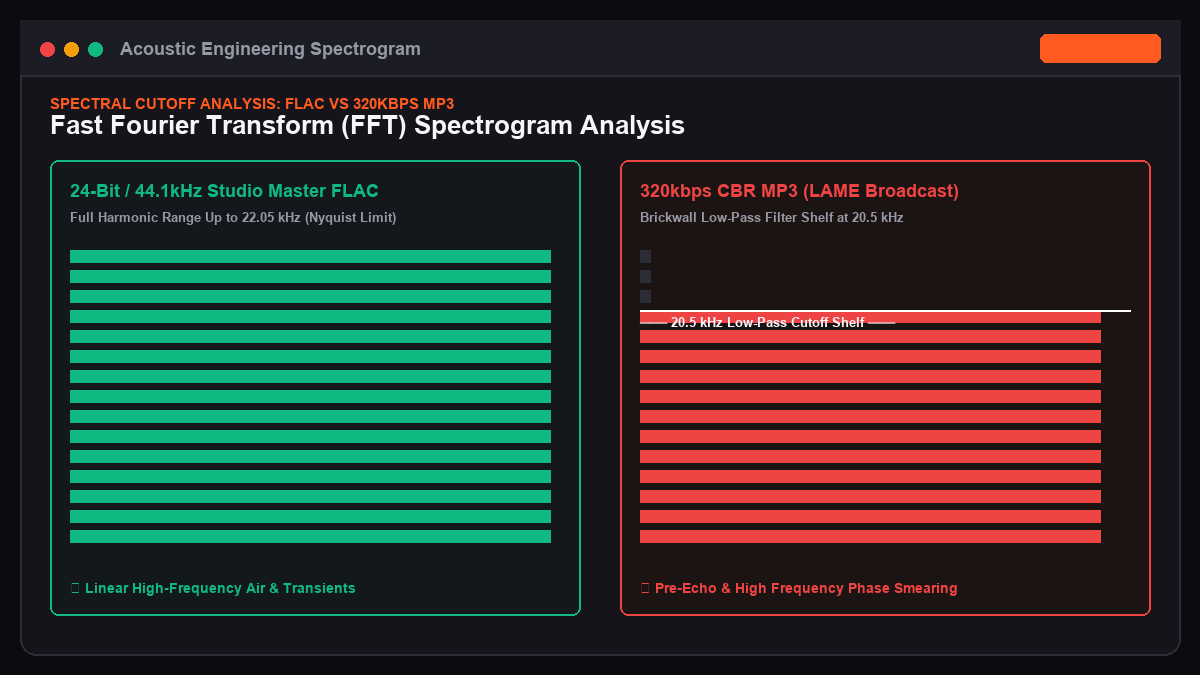Audio frequency spectrogram comparison