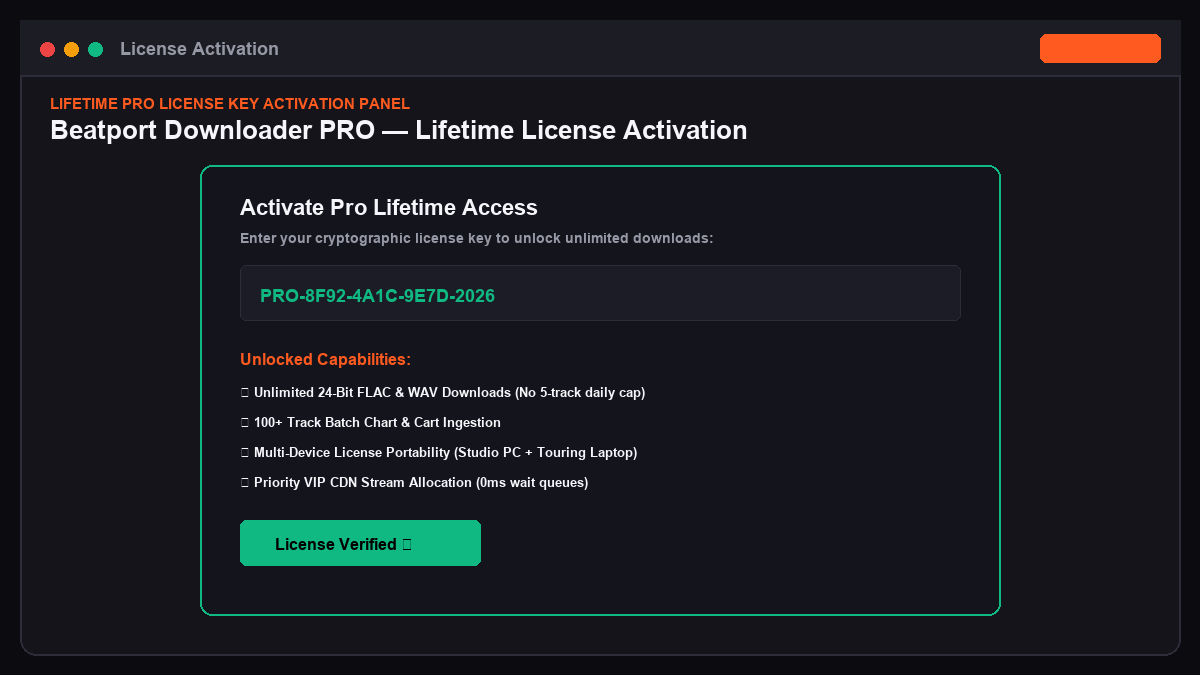 Beatport Downloader PRO License Activation